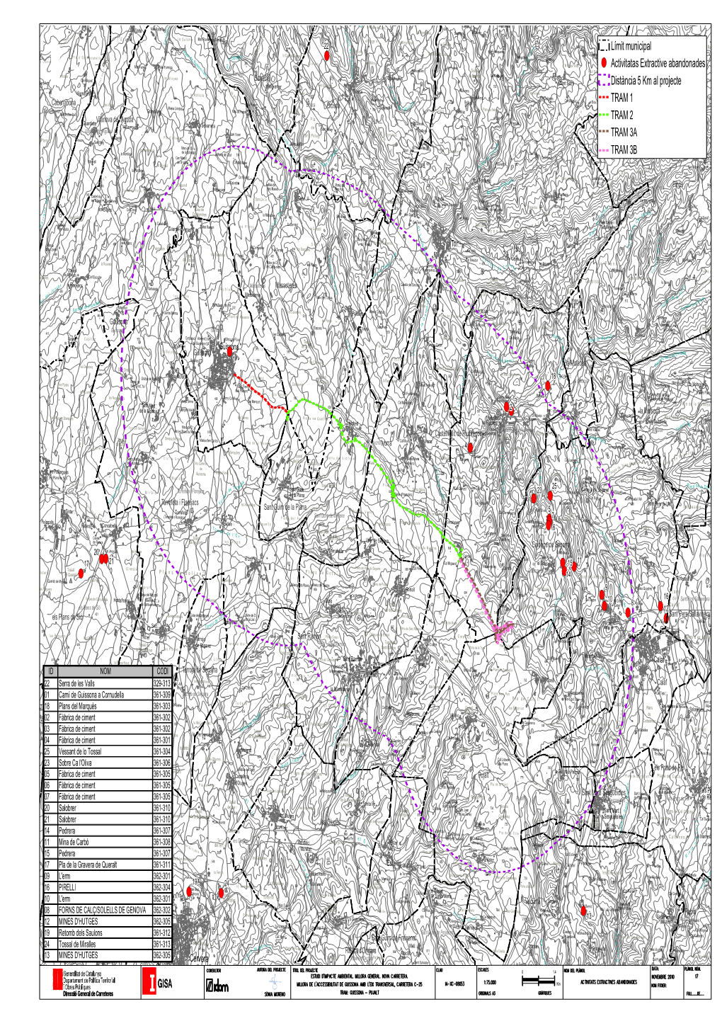 Planol 17 Activitats Extractives