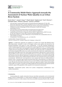 A Community Multi-Omics Approach Towards the Assessment of Surface Water Quality in an Urban River System