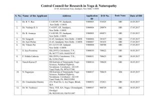Central Council for Research in Yoga & Naturopathy