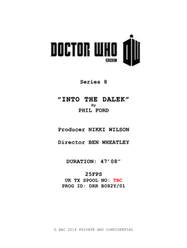 “INTO the DALEK” by PHIL FORD