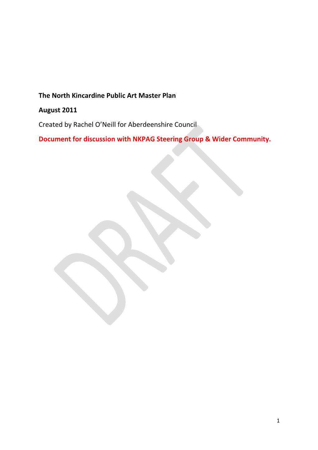 The North Kincardine Public Art Master Plan