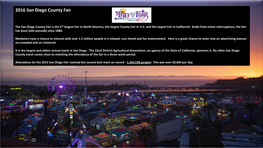 2016 San Diego County Fair