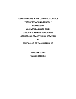 Commercial Space Transportation and the Industries