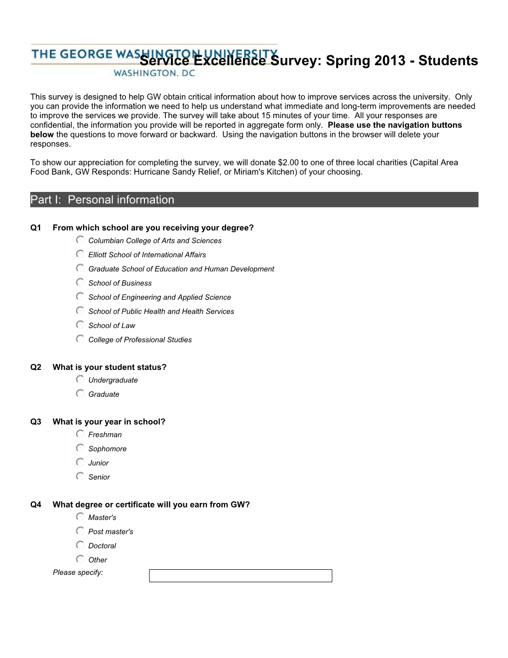 Snap Questionnaire