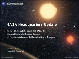 NASA Headquarters Update