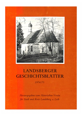 LANDSBERGER GESCHICHTSBLÄTTER 1974/7I