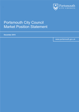 Portsmouth City Council Market Position Statement