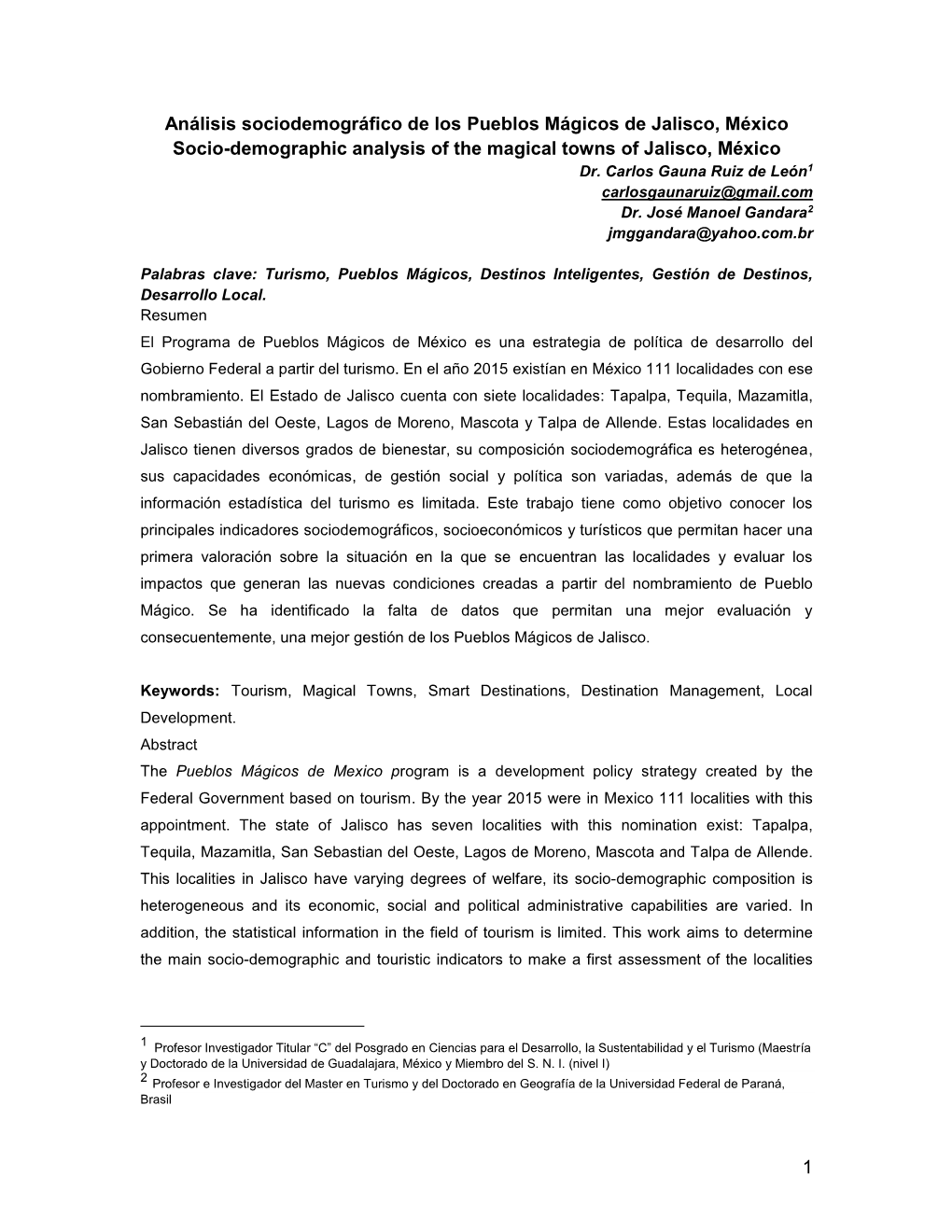 1 Análisis Sociodemográfico De Los Pueblos Mágicos De Jalisco