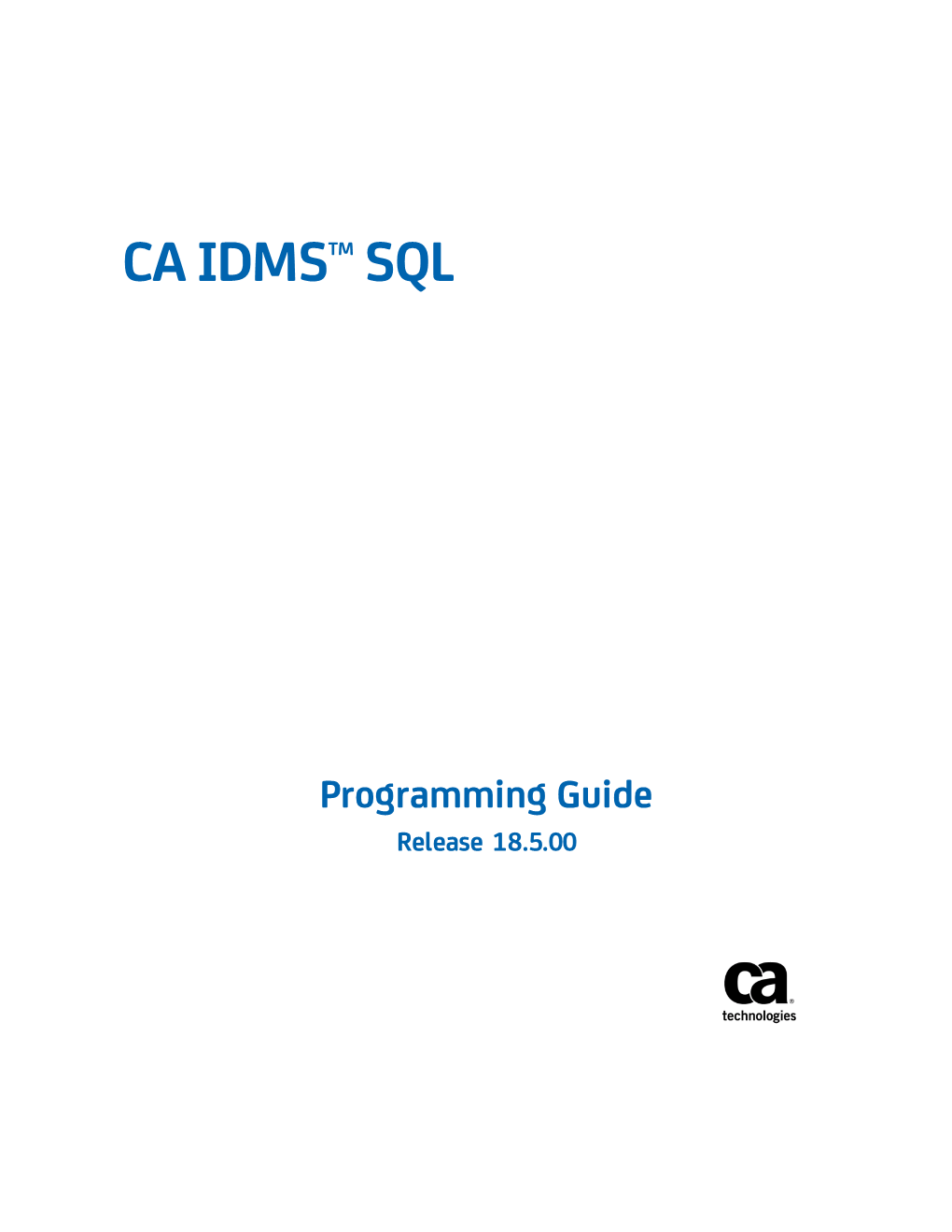 CA IDMS SQL Programming Guide