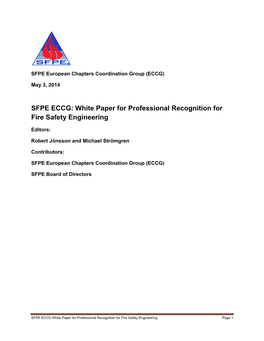The Status of Fire Safety Engineering in Europe