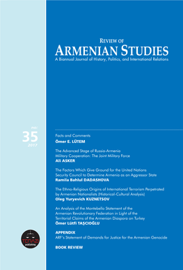Review of Armenian Studies 35 No