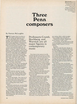 Three Penn Composers