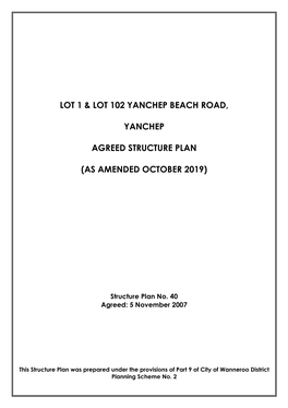 Lots 1 & 102 Yanchep Beach Road Yanchep Structure Plan WAPC Ref