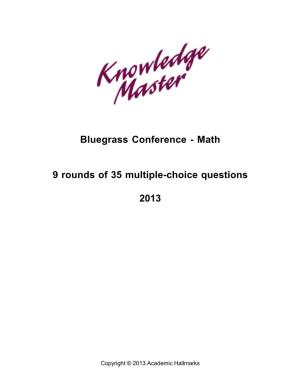 Bluegrass Conference - Math