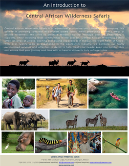 Central African Wilderness Safaris an Introduction To
