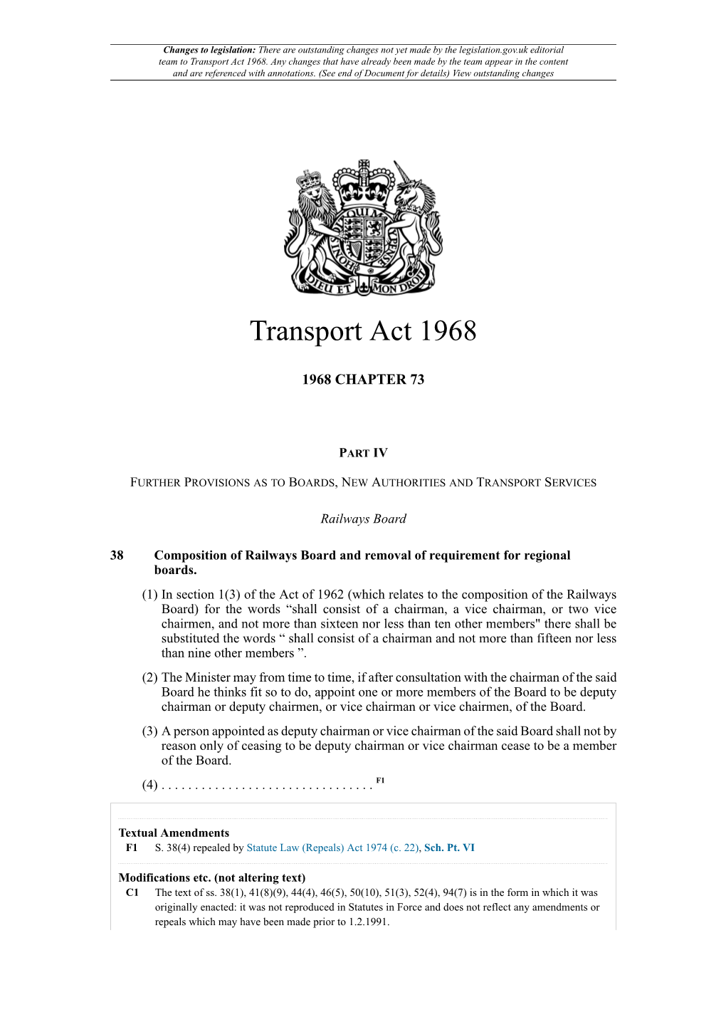 Transport Act 1968