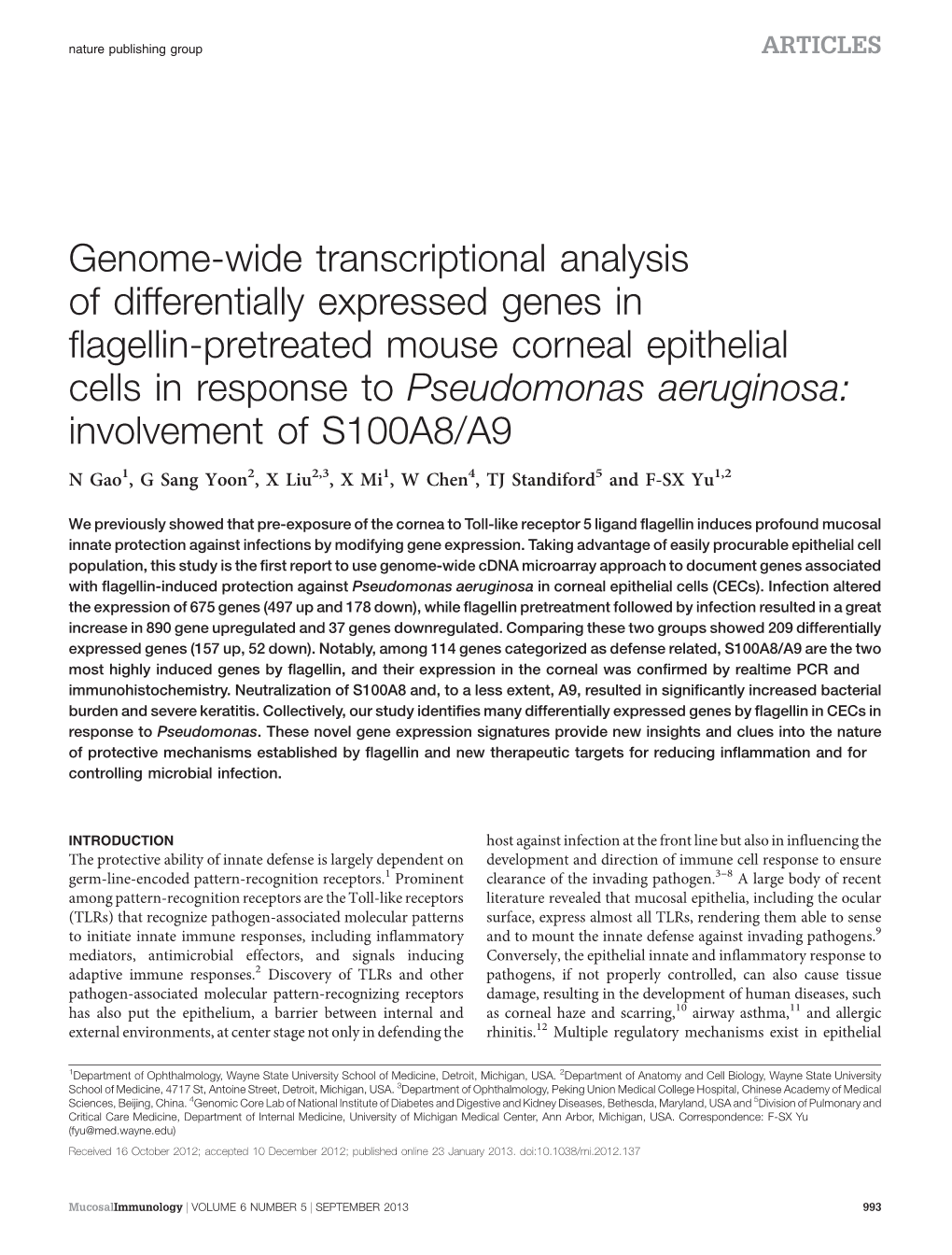 Genome-Wide Transcriptional Analysis of Differentially Expressed Genes In