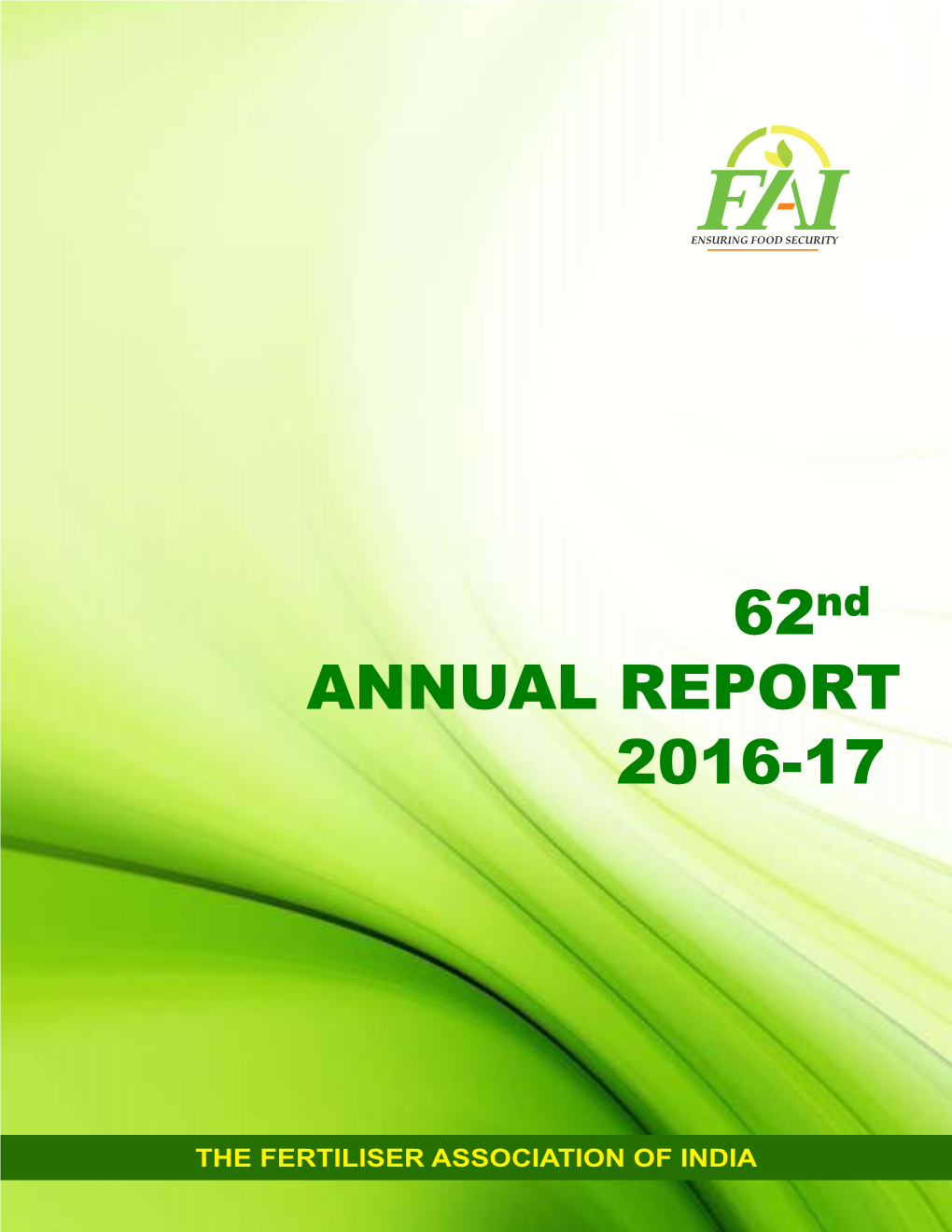 62Nd FAI ANNUAL REPORT 2016-17