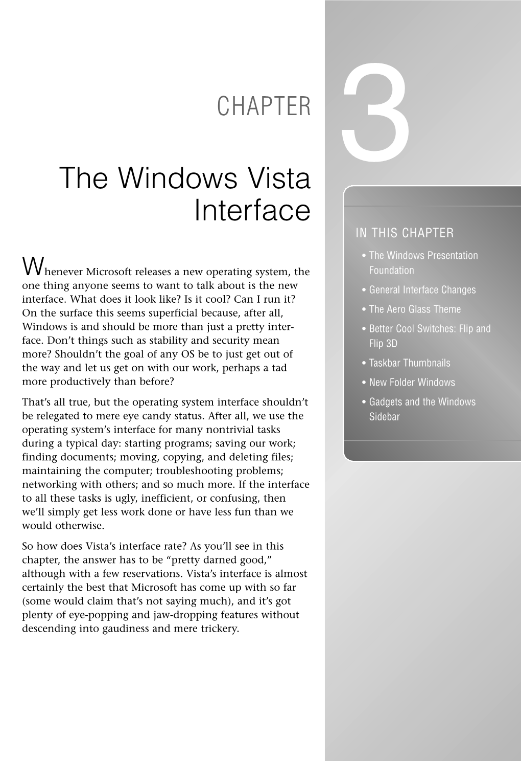 The Windows Vista Interface in THIS CHAPTER
