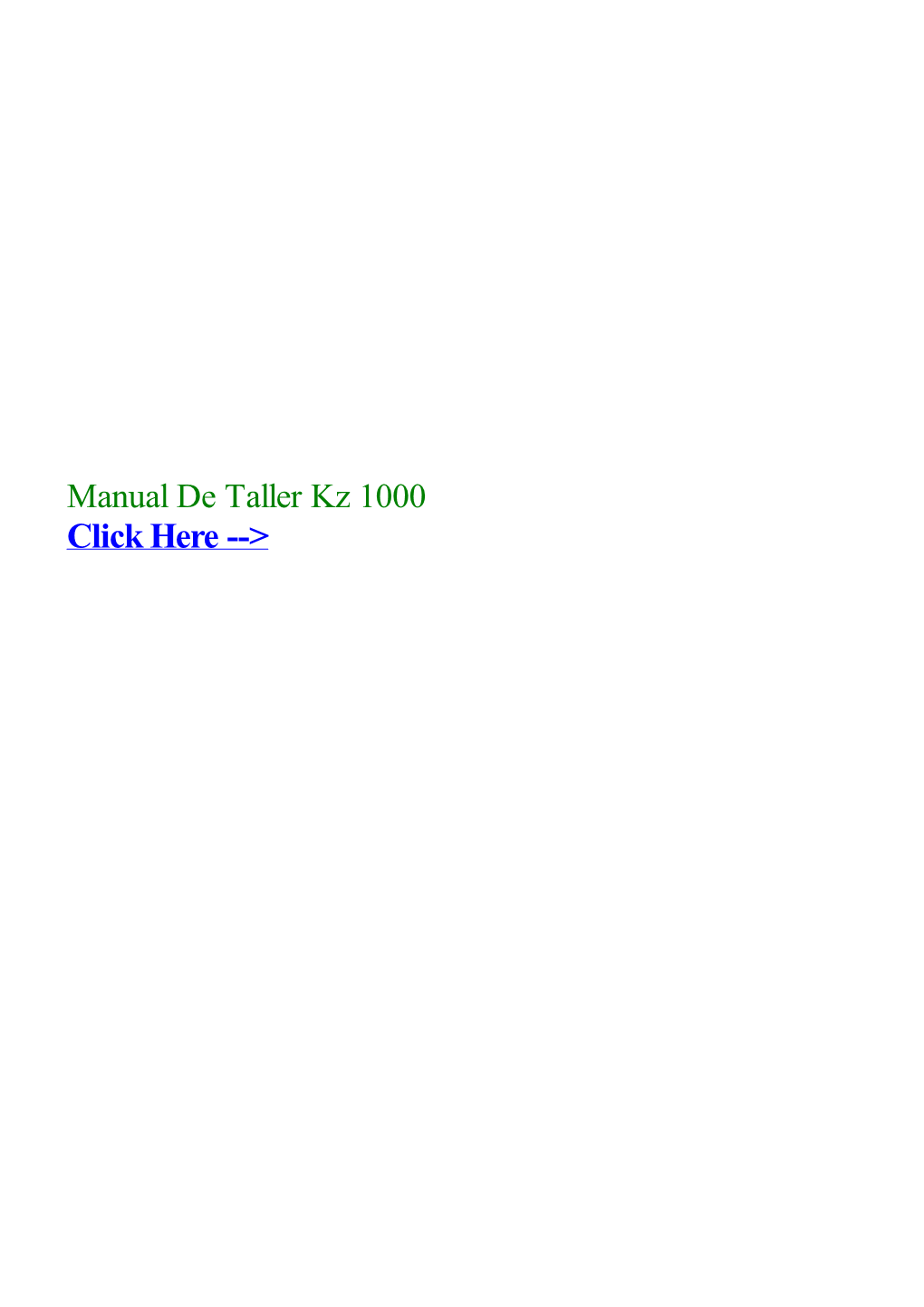 Manual De Taller Kz 1000