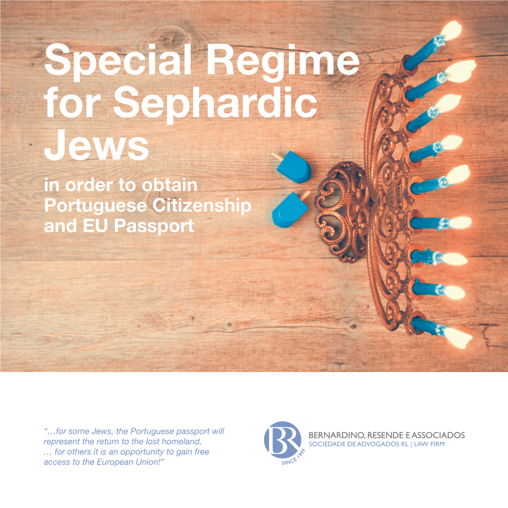 Brochure Special Regime for Sephardic Jews EN