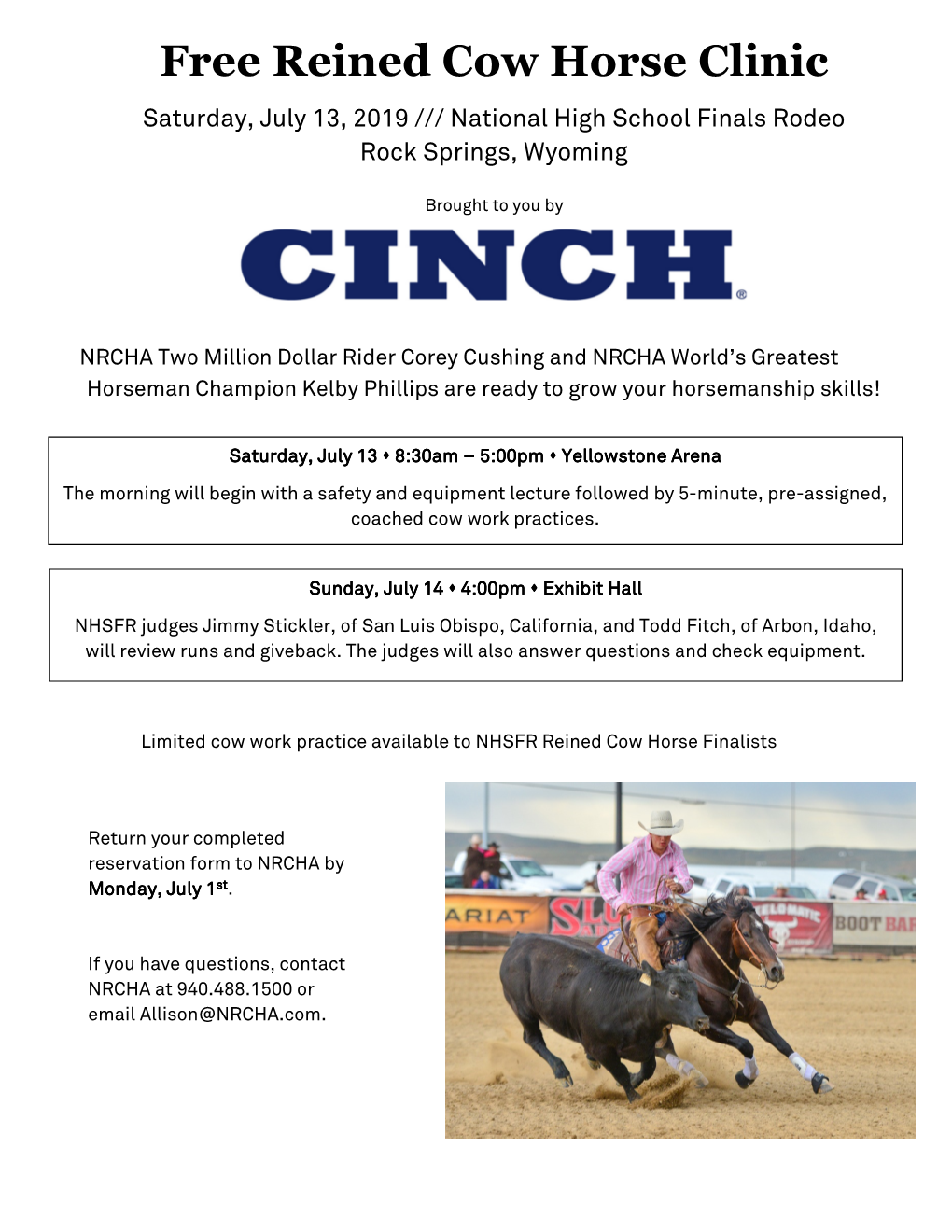 Free Reined Cow Horse Clinic