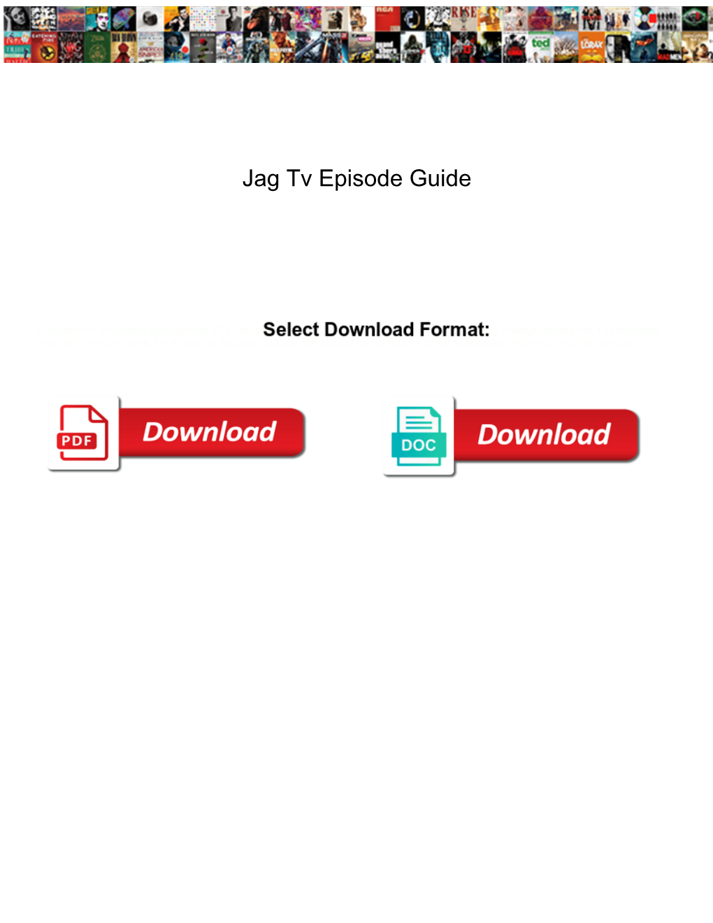 Jag Tv Episode Guide