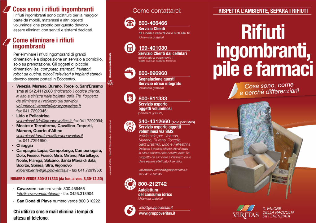 Rifiuti Ingombranti, Pile E Farmaci