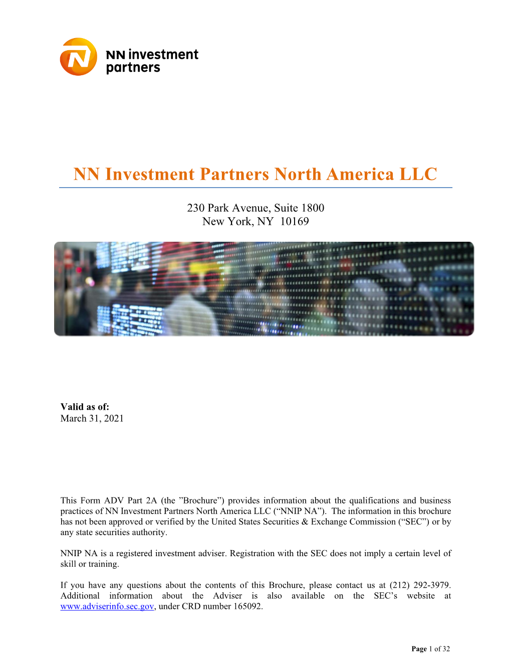 NN Investment Partners North America LLC