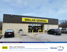 Dollar General | Lake Station, Indiana Table of Contents