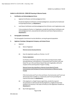 Exhibit a to RFA 2019-101– CDBG-DR Financing in Monroe County