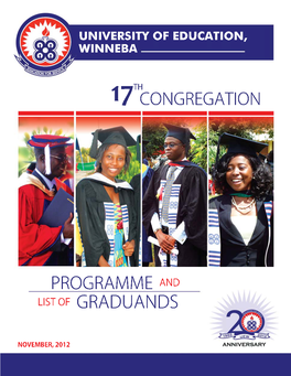 17Th Congregation Programme and List of Graduands