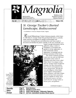 St. George Tucker's Buried Landscape, Rediscovered — by Kathleen D