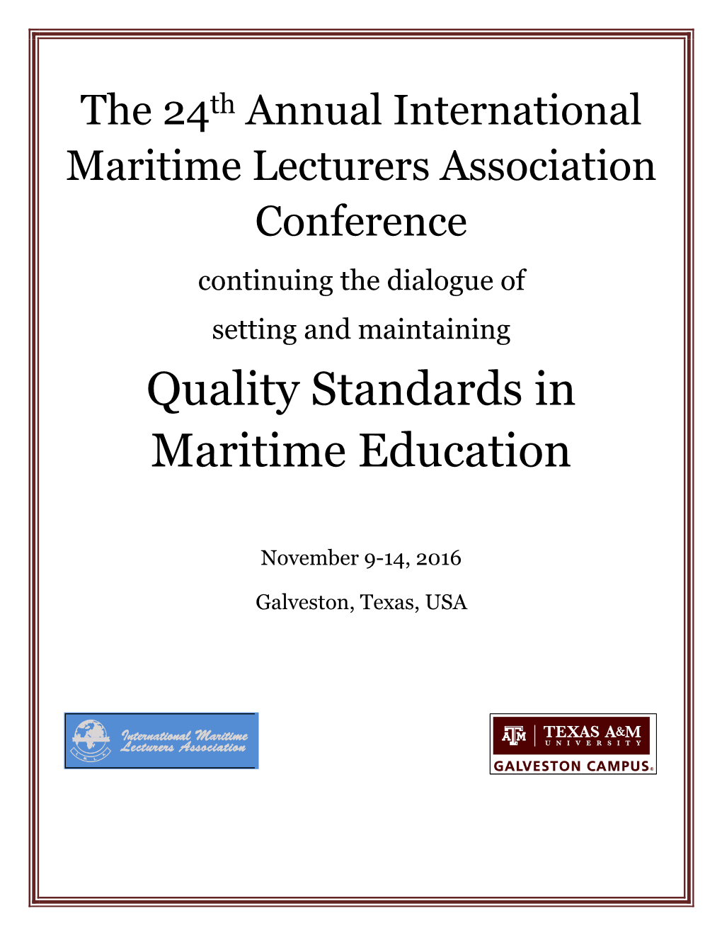 Quality Standards in Maritime Education
