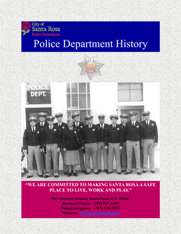 Police Department History
