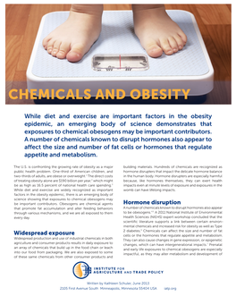 Chemicals and Obesity