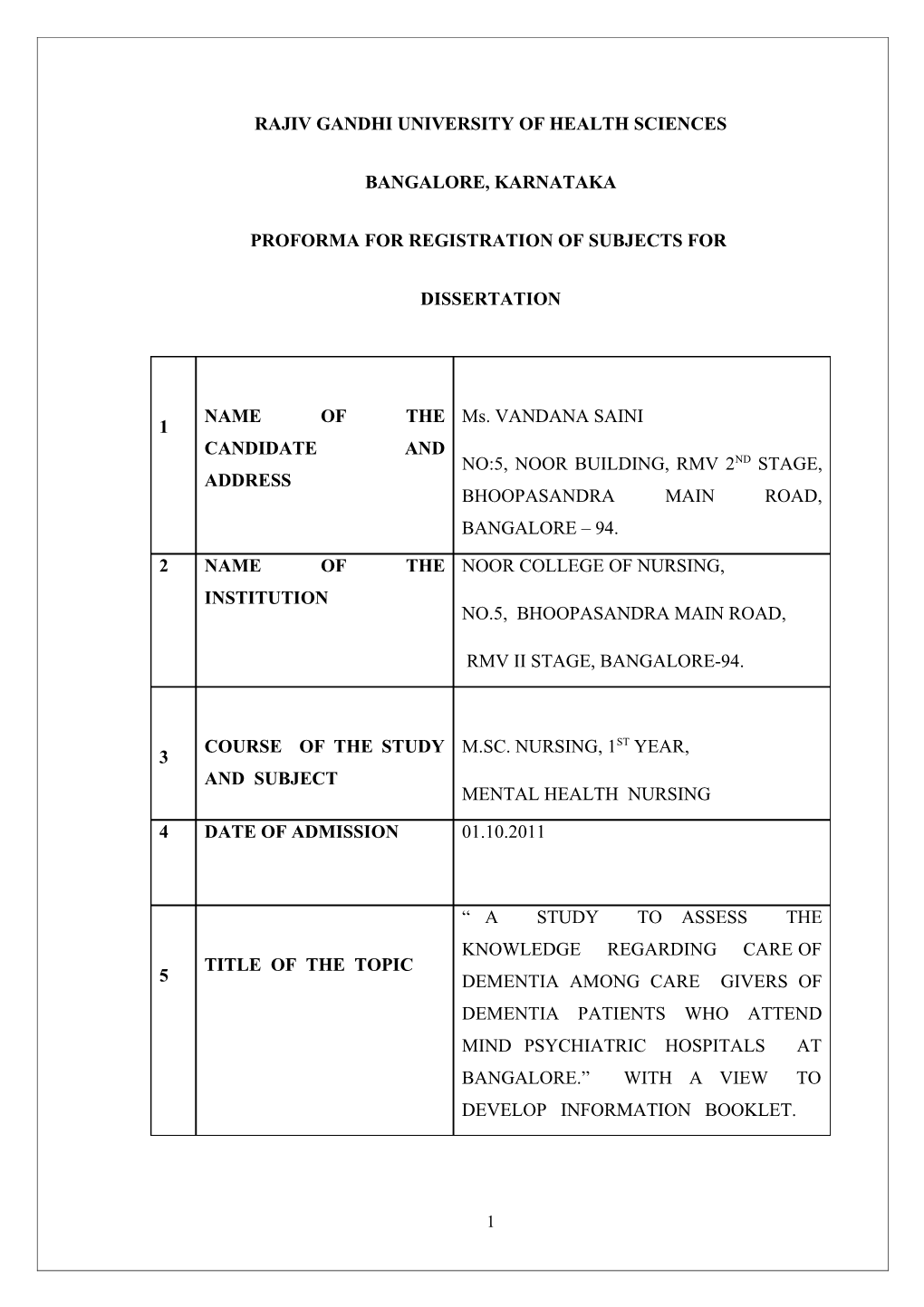 Rajiv Gandhi University of Health Sciences s186