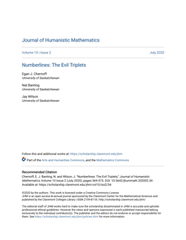 Numberlines: the Evil Triplets