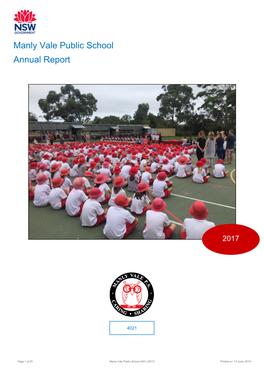2017 Manly Vale Public School Annual Report