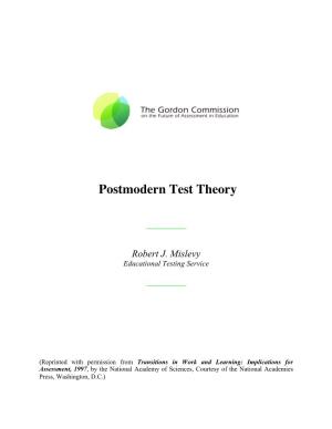 Postmodern Test Theory