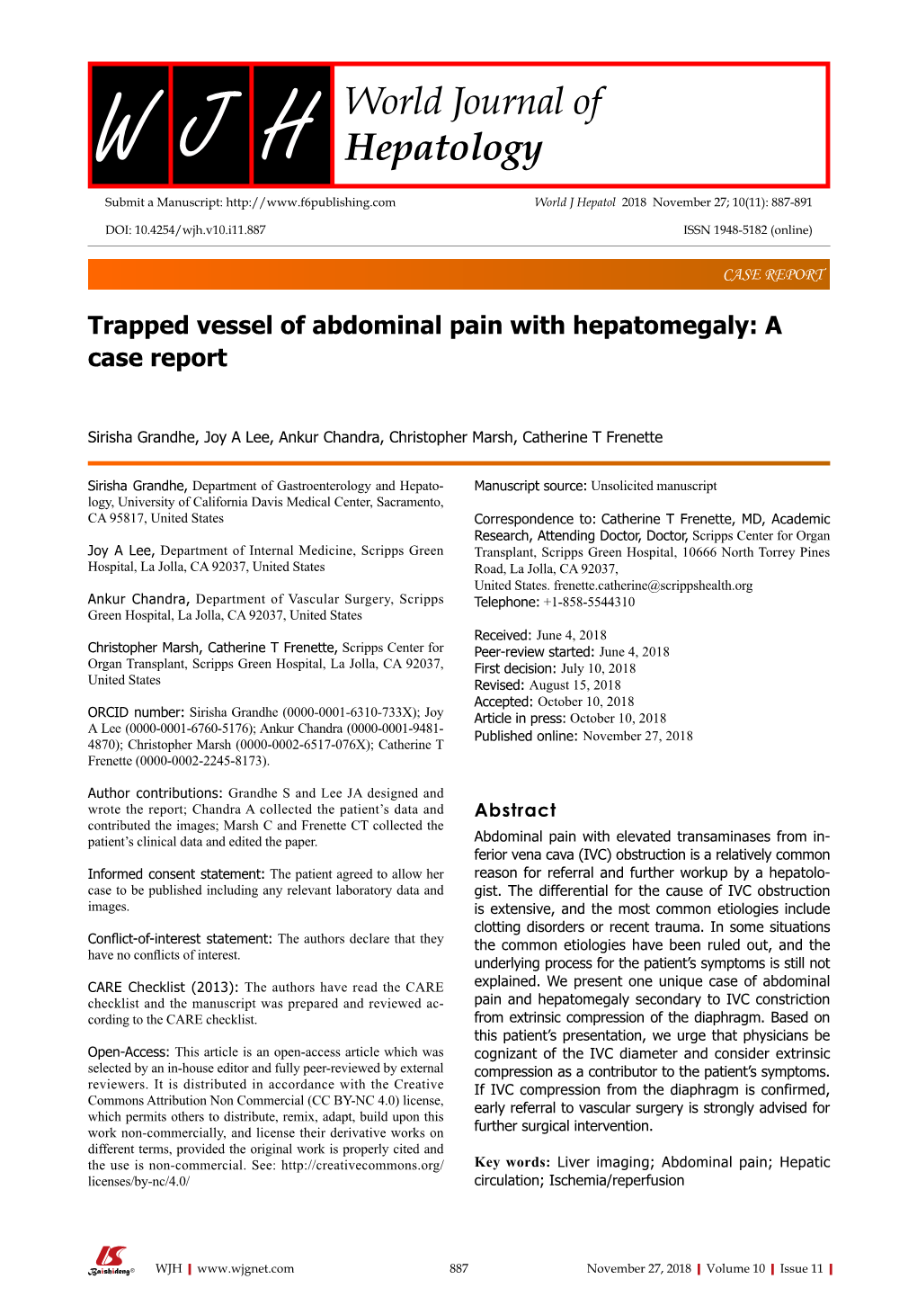 Trapped Vessel of Abdominal Pain with Hepatomegaly: a Case Report