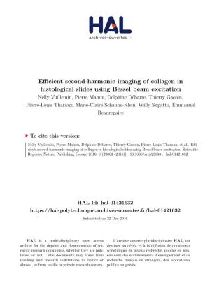 Efficient Second-Harmonic Imaging of Collagen in Histological Slides Using