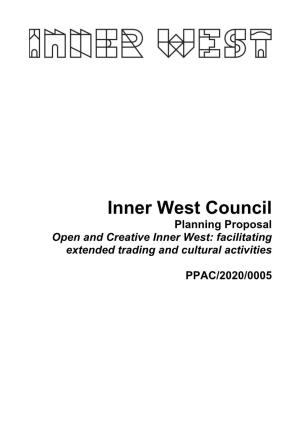 Planning Proposal Open and Creative Inner West: Facilitating Extended Trading and Cultural Activities
