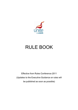 Unite Rule Book