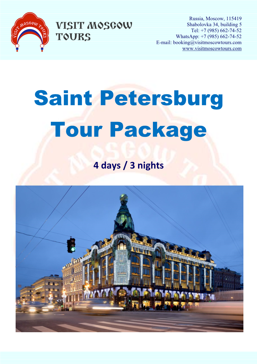 Saint Petersburg Tour Package
