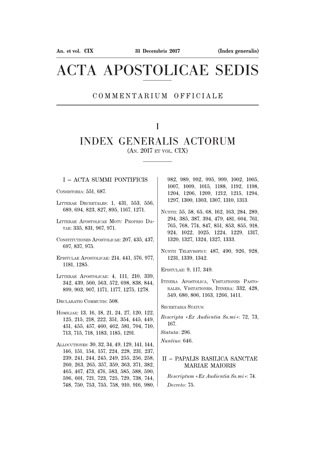 INDEX GENERALIS ACTORUM (An