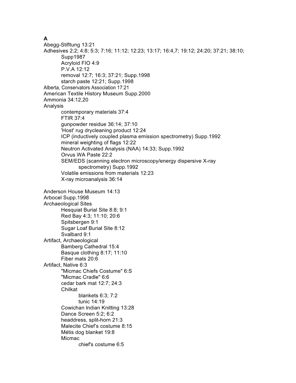 Subject Index