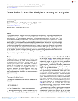 Australian Aboriginal Astronomy and Navigation