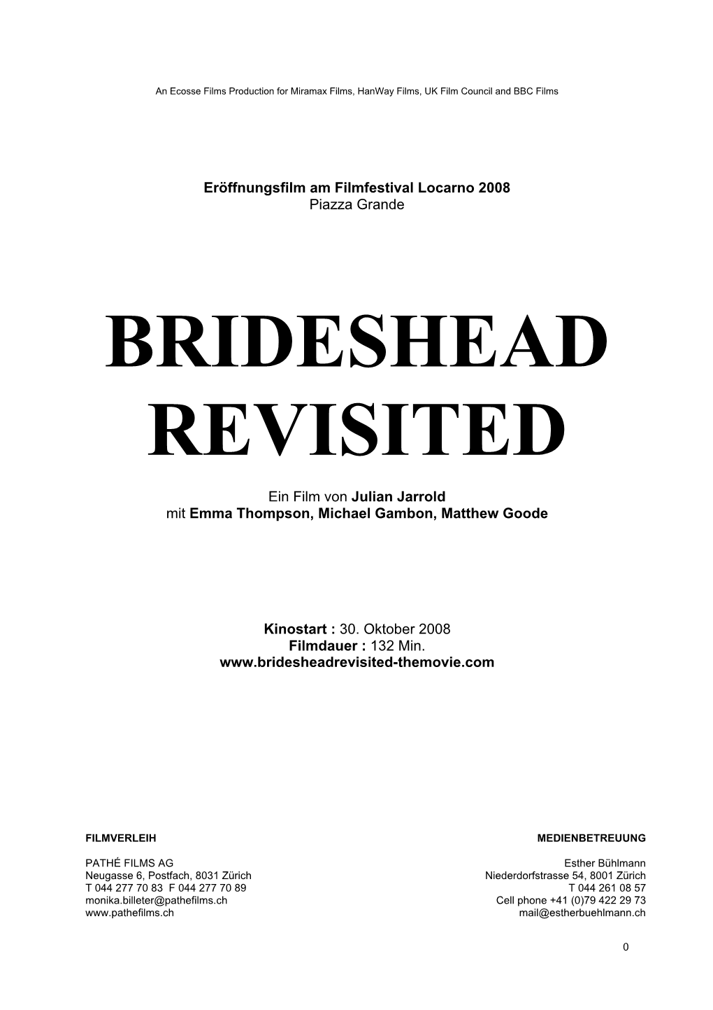 Brideshead Revisited