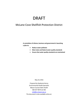 Mclane Cove Shellfish Protection District